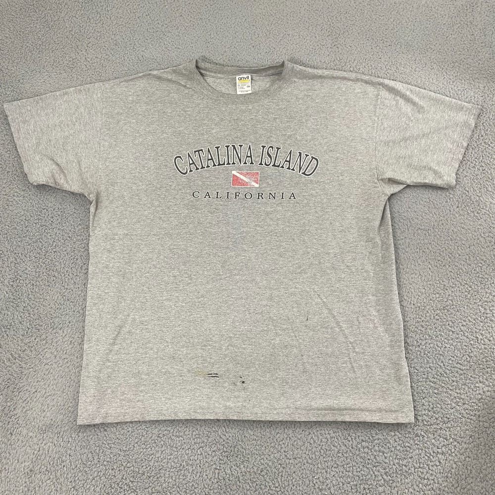 Vintage‎ Catalina Island California T-Shirt Men 2X Gray Travel Destination